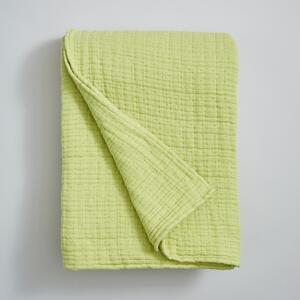 Remade 100% Recycled Cotton Muslin Throw Green