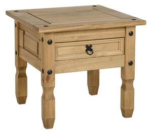 Corona 1 Drawer Lamp Table, Pine