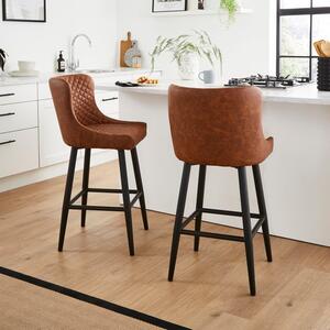 Montreal Counter Height Bar Stool, Faux Leather