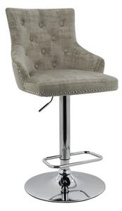 Selena Adjustable Height Swivel Bar Stool, Velvet