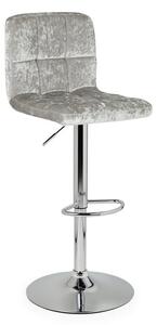 Jasmine Adjustable Height Swivel Bar Stool, Velvet
