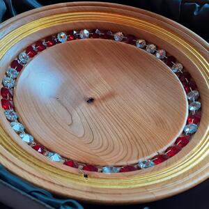 Wooden bowl with crystal Labrador - Grenade