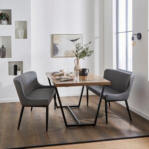 Montreal 2 Seater Dining Bench, Faux Leather, 133cm