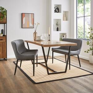 Montreal 2 Seater Dining Bench, Faux Leather, 99cm