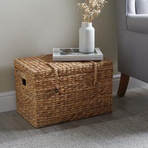 Small Water Hyacinth Storage Basket Trunk