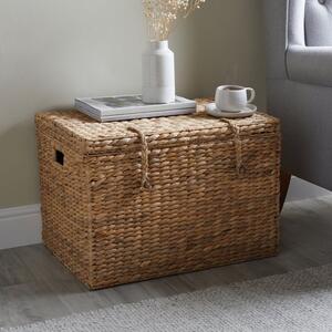 Large Water Hyacinth Storage Basket Trunk