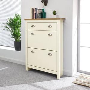 Lancaster Cream Shoe Storage Cabinet