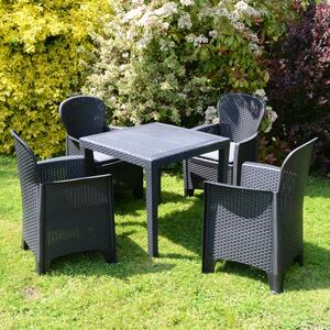 Salerno 4 Seater Dining Set with Sicily Chairs