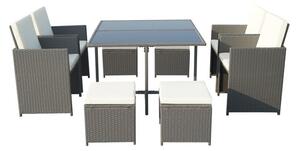 Cannes 8 Seater Grey Cube Set