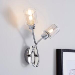 Grace 2 Light Chrome Wall Light