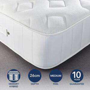 Return - Fogarty Dreamy Comfort Memory Foam Top 1000 Pocket Sprung Mattress, Double