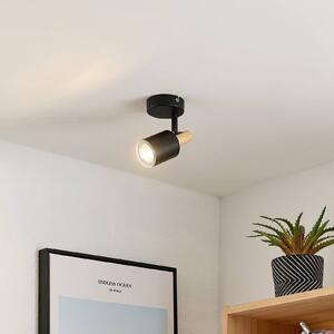 Lindby Junes LED wall spotlight one-bulb, black