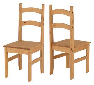 Corona Set of 2 Dining Chairs, Pine