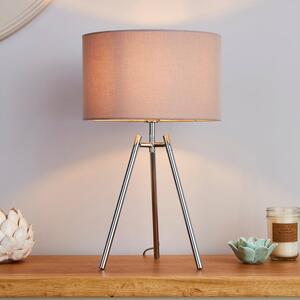 Nora Chrome Tripod Table Lamp