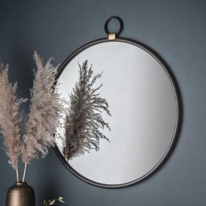 Orient Round Wall Mirror, 61x70cm Black