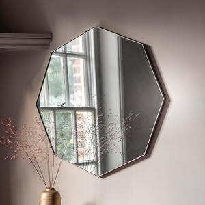 Atwood Octagon Mirror, 80cm Silver