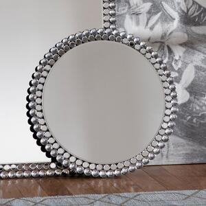 Elida Round Wall Mirror, 60cm Silver