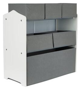 Toy Organiser Grey and White