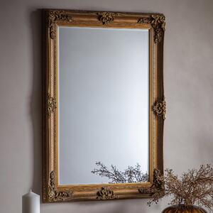 Geneva Rectangle Mirror, Gold Effect Effect 110x79cm Gold