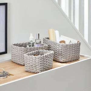Set of 3 Paper Rope Storage Baskets