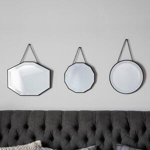 Set of 3 Raphine Scatter Mirrors Silver