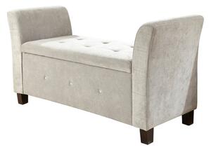 Verona Ottoman Window Seat, Silver