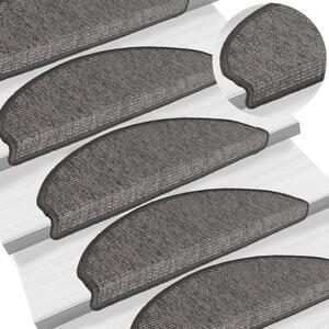 Stair Mats Self-adhesive 15 pcs Grey and Beige 65x21x4 cm