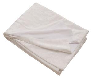 White Crushed Velour Throw Blanket