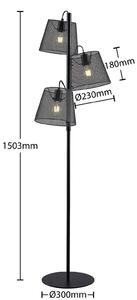 Lindby Kirill floor lamp, 3-bulb