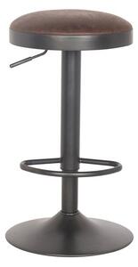 Terni Adjustable Height Swivel Bar Stool, Faux Leather