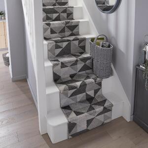 Geo Squares Stair Runner Geo Squares Charcoal