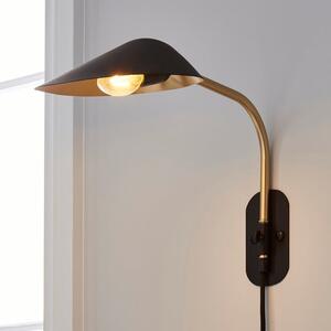 Savona Black Plug In Wall Light