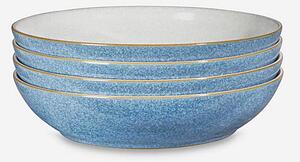 Denby Elements 4 Pasta Bowls Blue