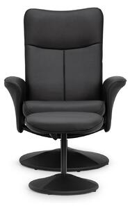 Lugano Faux Leather Recline Chair & Stool