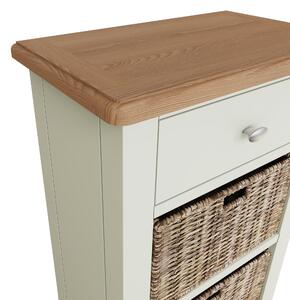 Grantham Oak Top 3 Basket Cabinet Unit