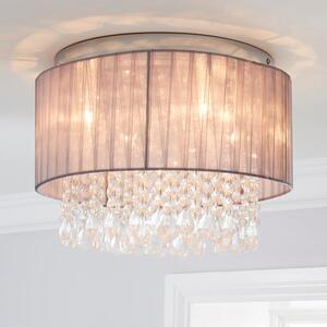 Riah 4 Light Jewels Shade Grey Flush Ceiling Light