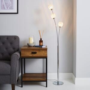 Rosa 3 Light Chrome Floor Lamp