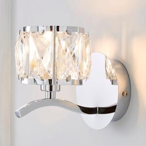 Kleio Glass Chrome Wall Light