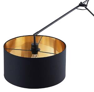Lindby Likanu floor lamp in black and gold