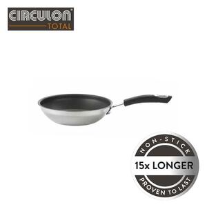 Circulon Total Non-Stick Stainless Steel Frying Pan, 22cm