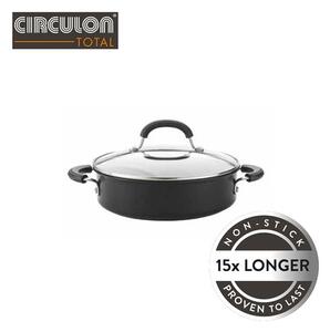 Circulon Total Non-stick Hard Anodised Aluminium Casserole Pan, 24cm