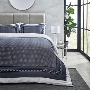 Dorma Abbotswood 100% Cotton Navy Duvet Cover and Pillowcase Set