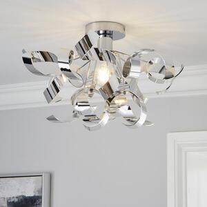 Iris Semi Flush Ceiling Light