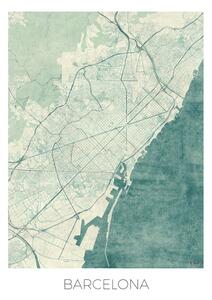 Map Barcelona, Hubert Roguski, (30 x 40 cm)