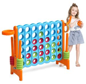Costway Giant Connect 4 Game Jumbo with 42 Rings-Orange