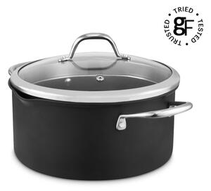 Good Food Hard Anodised 24cm Casserole Pot with Lid Grey