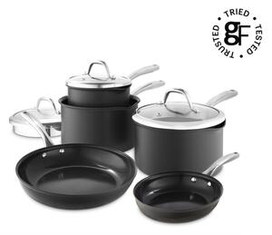 Good Food Hard Anodised 5 Piece Cookware Set Grey