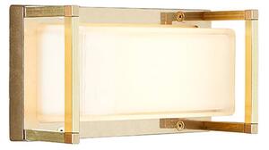 Ice Cubic 3412 outdoor wall lamp, natural brass