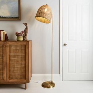 Churchgate Cotes Rattan Floor Lamp