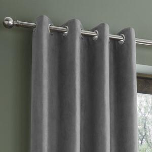 Catherine Lansfield Faux Suede Eyelet Curtains